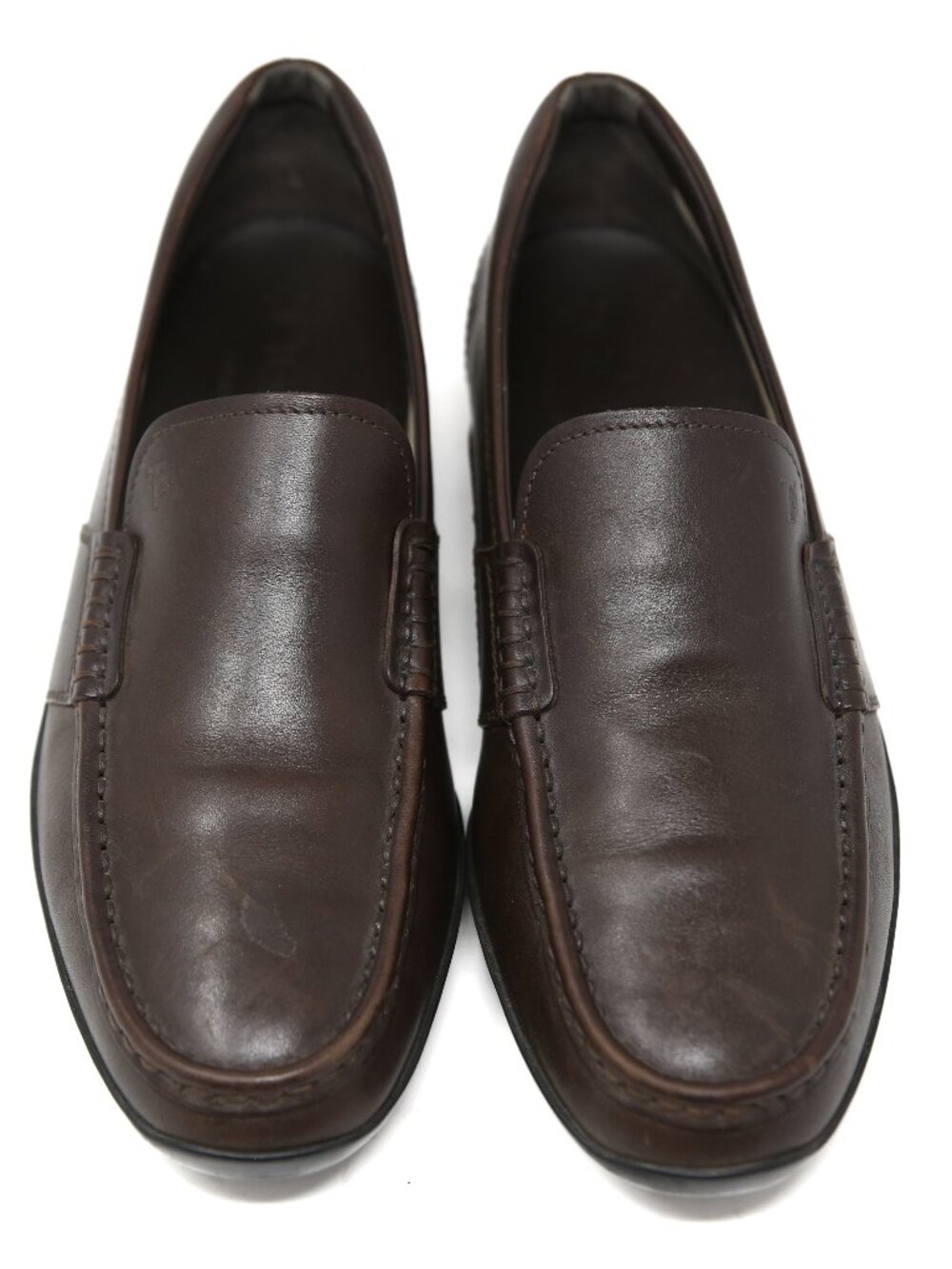 Tod’s Scooby Doo Mens Driving Loafers Size 8 Brown Leather Shoes Made Italy EUC